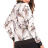 Bird Prints Zipper Closure Casual Jacket1