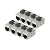 CAT 6a Keystone Jacks RJ45 Couplers Female to Female Straight Shielded In Line Cat6A Cable Network Ethernet Module Silver