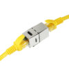 CAT 6a Keystone Jacks RJ45 Couplers Female to Female Straight Shielded In Line Cat6A Cable Network Ethernet Module Silver1