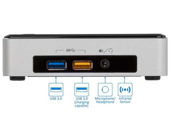 Intel NUC5i3RYK, i3-5010U, 8GB RAM, 256GB SSD, Windows 10 Pro